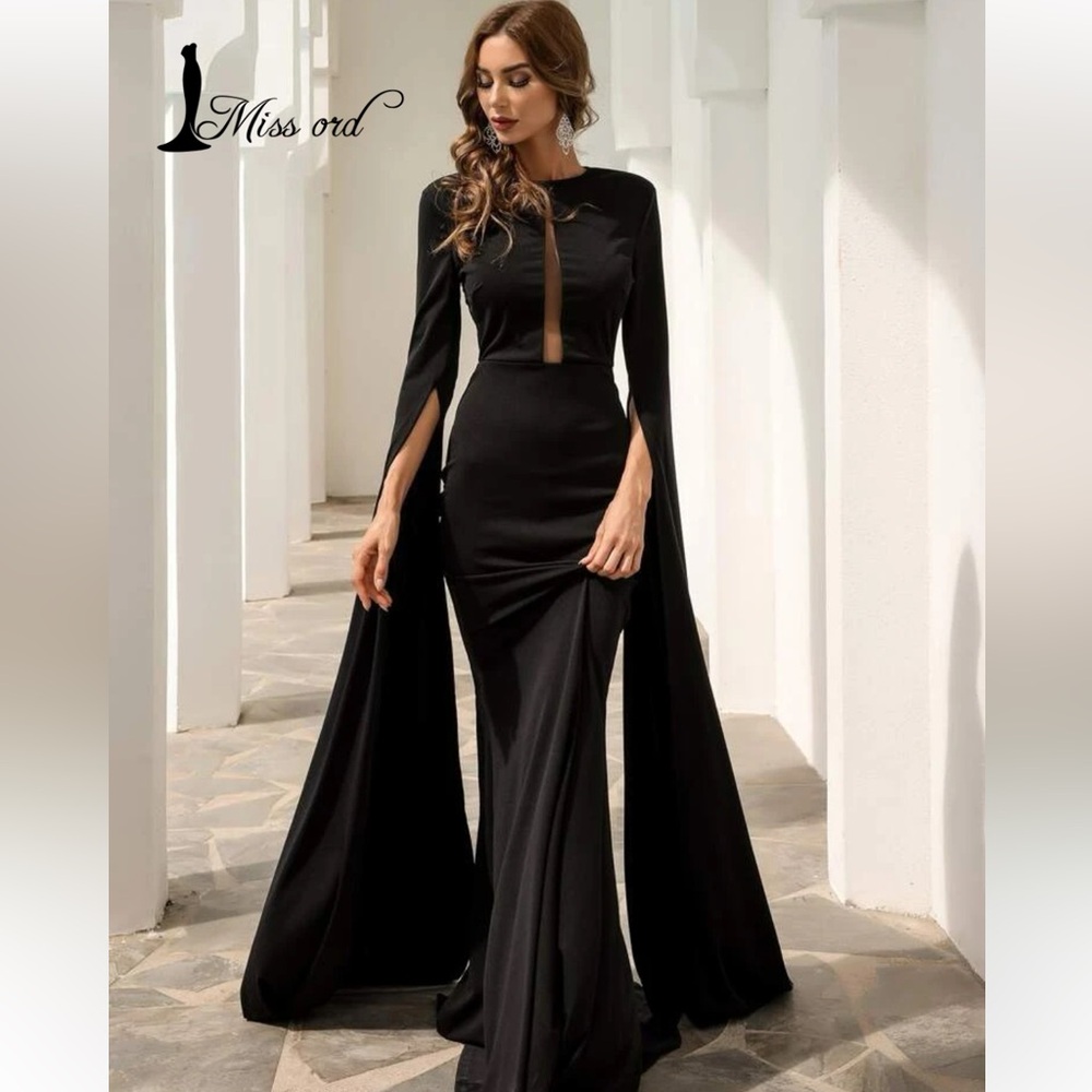 Medium Mesh Insert Maxi Prom Dress